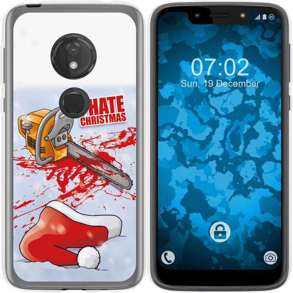 Moto G7 Play Silikon-Hülle X Mas Weihnachten Hate X-Mas M8 C