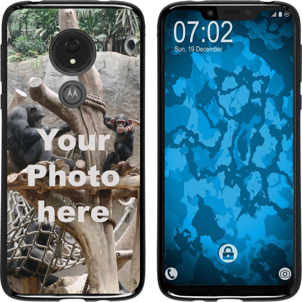 Moto G7 Power Personalisierte Handyhülle  schwarz zum selbs