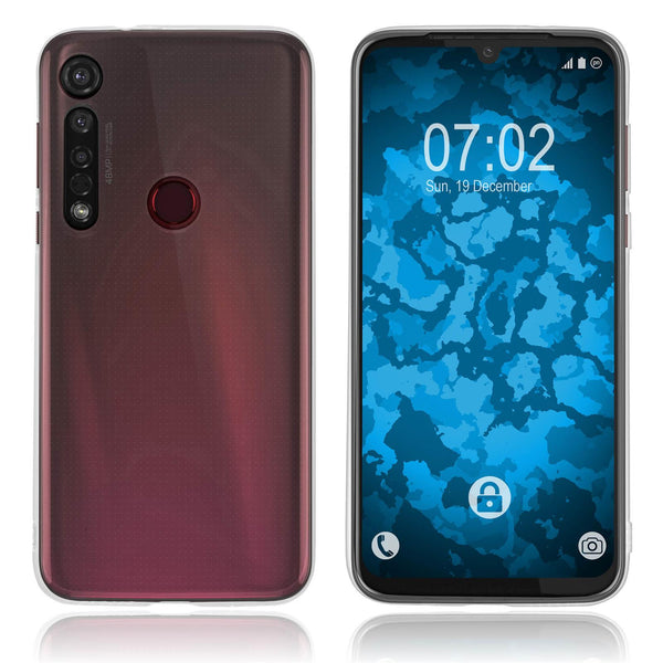 PhoneNatic Case kompatibel mit Motorola Moto G8 Plus - Crystal Clear Silikon Hülle crystal-case Cover