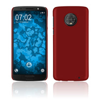 Hardcase für Lenovo Moto G6 Plus gummiert rot