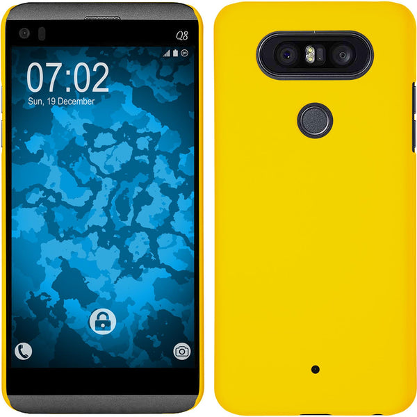 Hardcase für LG Q8 gummiert gelb