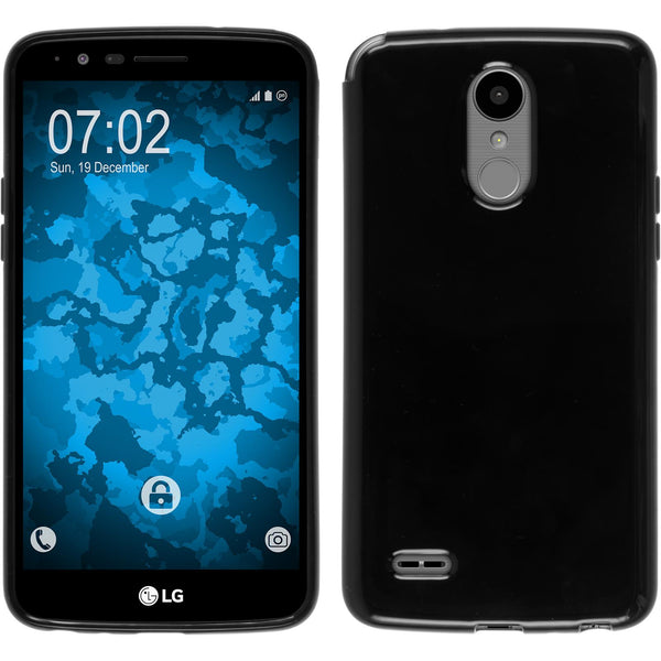 PhoneNatic Case kompatibel mit LG Stylus 3 - schwarz Silikon Hülle  + 2 Schutzfolien