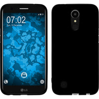 PhoneNatic Case kompatibel mit LG X Power 2 - schwarz Silikon Hülle matt + 2 Schutzfolien