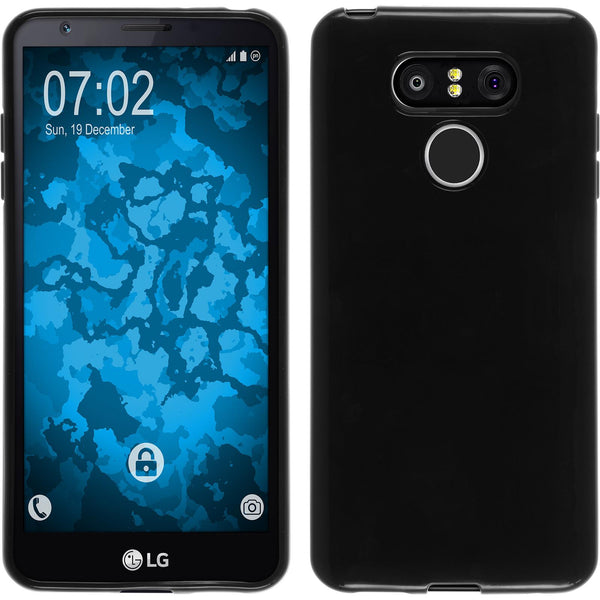 PhoneNatic Case kompatibel mit LG Q8 - schwarz Silikon Hülle  Cover