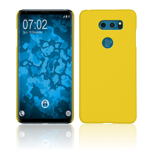 Hardcase für LG V30S ThinQ gummiert gelb
