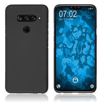 PhoneNatic Case kompatibel mit LG V40 ThinQ - schwarz Silikon Hülle matt Cover