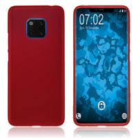 PhoneNatic Case kompatibel mit Huawei Mate 20 Pro - rot Silikon Hülle matt Cover