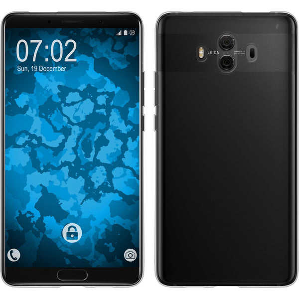 PhoneNatic Case kompatibel mit Huawei Mate 10 - Crystal Clear Silikon Hülle transparent Cover