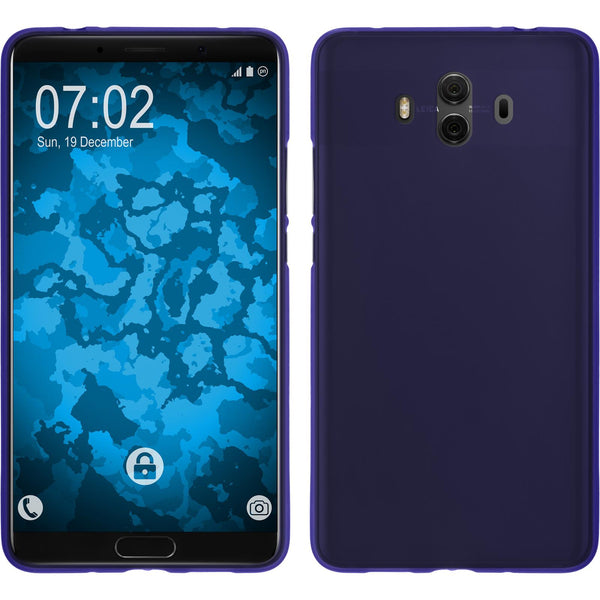 PhoneNatic Case kompatibel mit Huawei Mate 10 - lila Silikon Hülle matt Cover