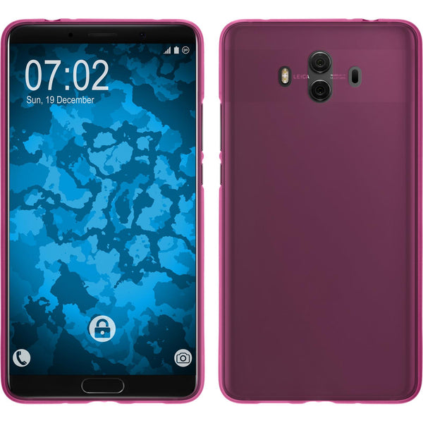 PhoneNatic Case kompatibel mit Huawei Mate 10 - pink Silikon Hülle matt Cover
