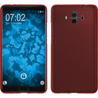 PhoneNatic Case kompatibel mit Huawei Mate 10 - rot Silikon Hülle matt Cover