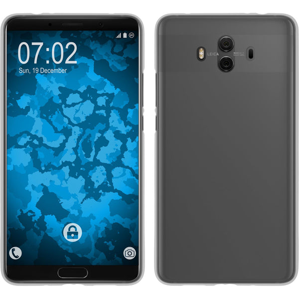 PhoneNatic Case kompatibel mit Huawei Mate 10 - weiß Silikon Hülle matt Cover