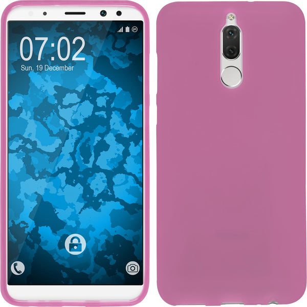PhoneNatic Case kompatibel mit Huawei Mate 10 Lite - pink Silikon Hülle matt Cover