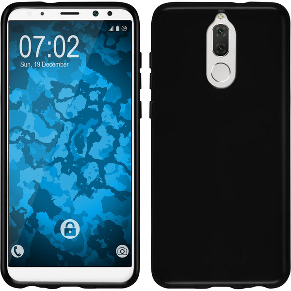 PhoneNatic Case kompatibel mit Huawei Mate 10 Lite - schwarz Silikon Hülle transparent Cover