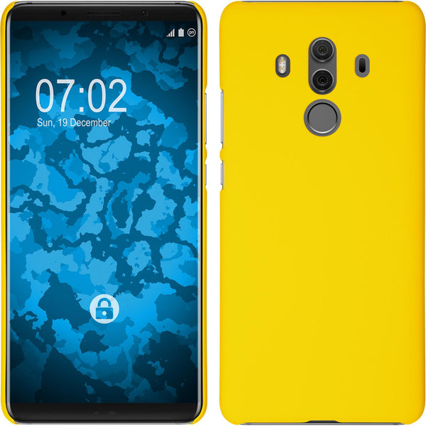Hardcase für Huawei Mate 10 Pro gummiert gelb