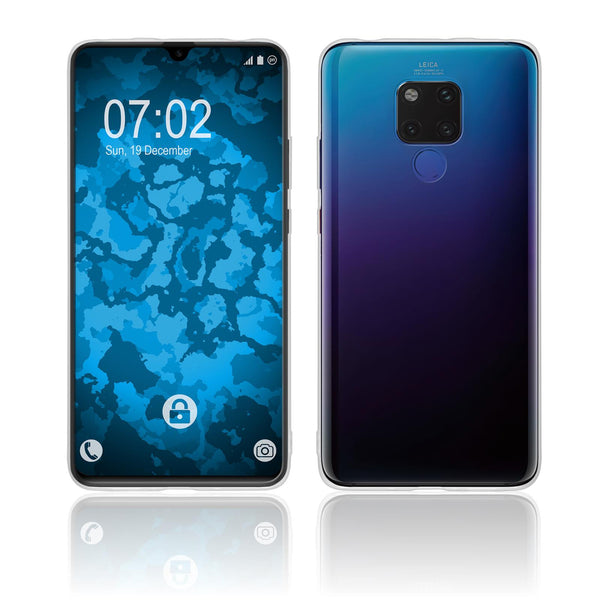 PhoneNatic Case kompatibel mit Huawei Mate 20 X - Crystal Clear Silikon Hülle transparent Cover