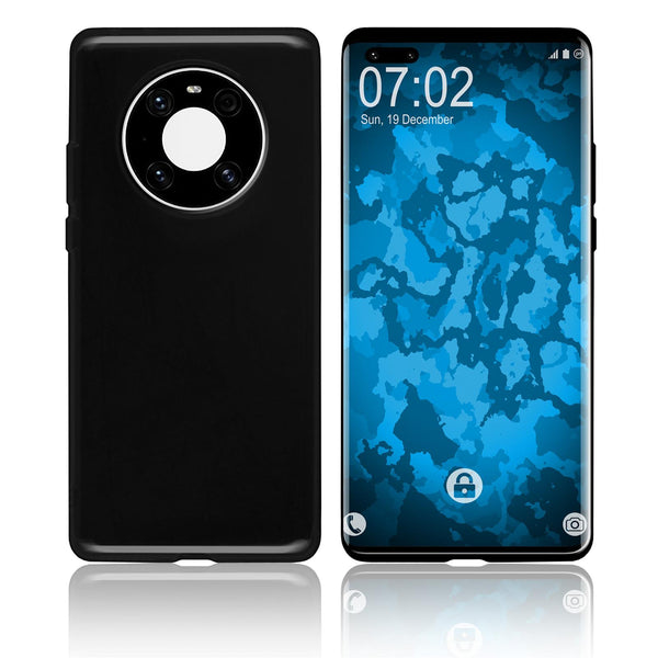 PhoneNatic Case kompatibel mit Huawei Mate 40 Pro - schwarz Silikon Hülle  Cover