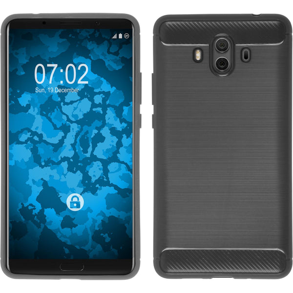 PhoneNatic Case kompatibel mit Huawei Mate 10 - grau Silikon Hülle Ultimate Cover