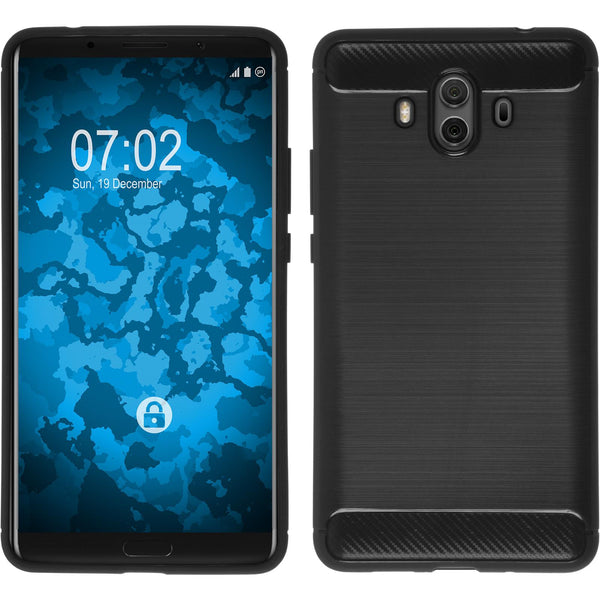 PhoneNatic Case kompatibel mit Huawei Mate 10 - schwarz Silikon Hülle Ultimate Cover