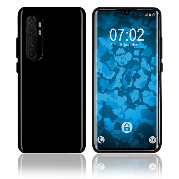PhoneNatic Case kompatibel mit Xiaomi Mi Note 10 Lite - schwarz Silikon Hülle crystal-case Cover