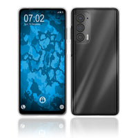 PhoneNatic Case kompatibel mit Motorola Moto Edge 2021 - Crystal Clear Silikon Hülle crystal-case Cover