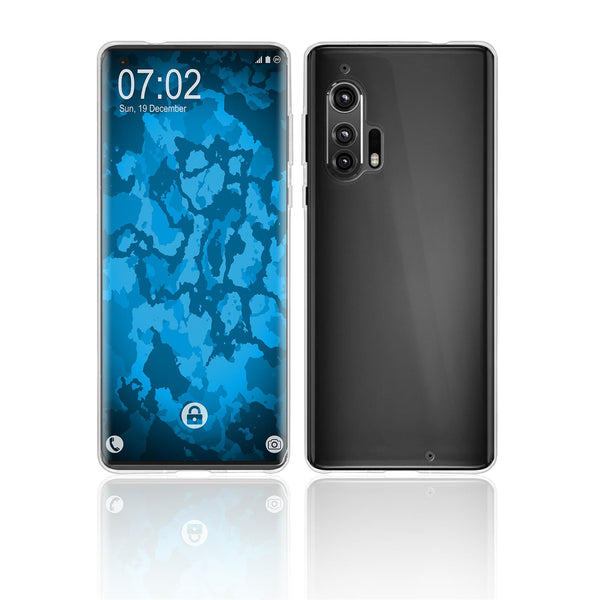 PhoneNatic Case kompatibel mit Motorola Moto Edge Plus - Crystal Clear Silikon Hülle crystal-case Cover