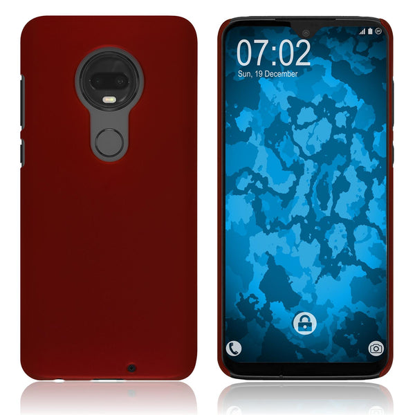 Hardcase für Motorola Moto G7 gummiert rot