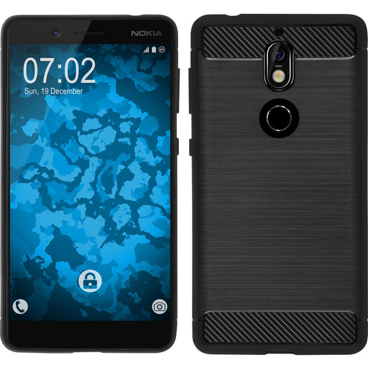 PhoneNatic Case kompatibel mit  Nokia 7 - schwarz Silikon Hülle Ultimate Cover