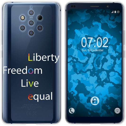 Nokia 9 PureView Silikon-Hülle pride Wörter M2 Case