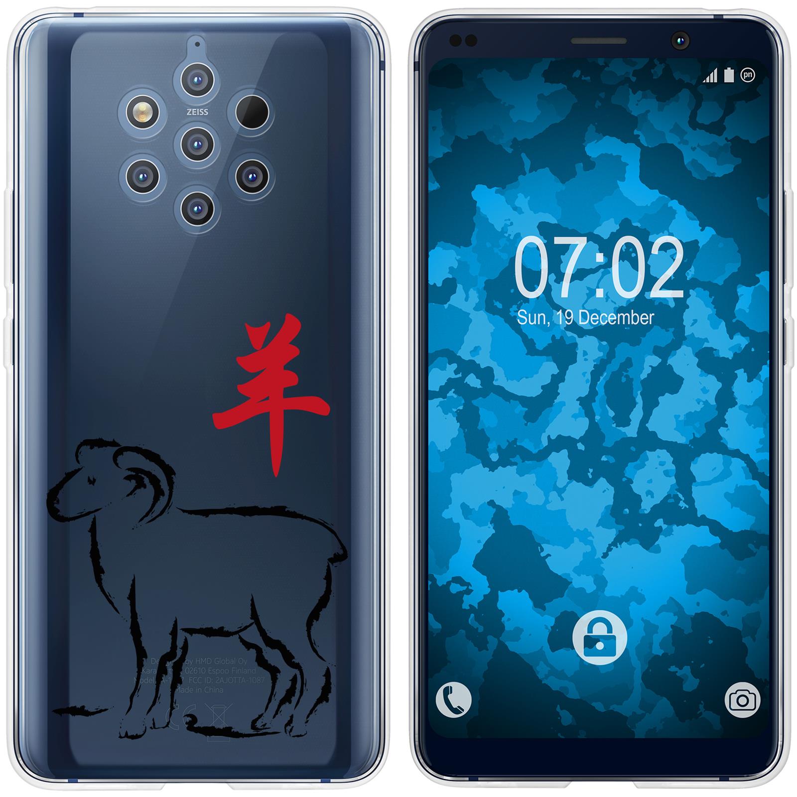 Nokia 9 PureView Silikon-Hülle Tierkreis Chinesisch M8 Case