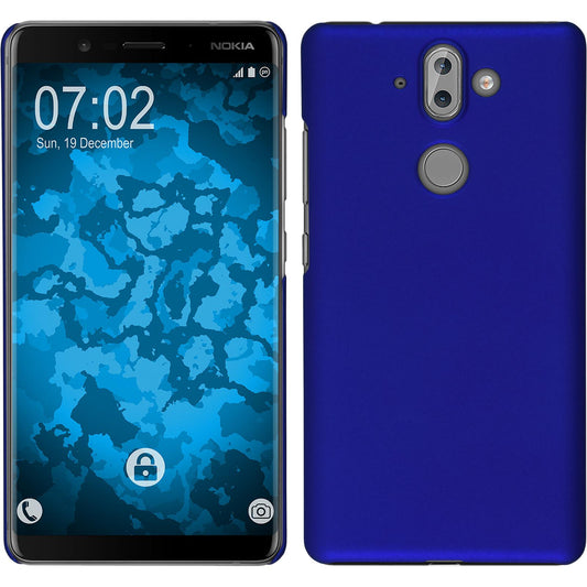 Hardcase für  Nokia 9 gummiert blau