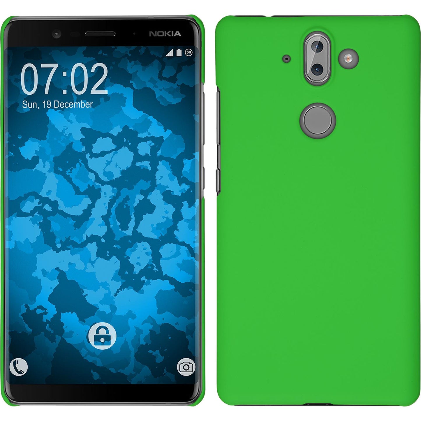 Hardcase für  Nokia 9 gummiert grün