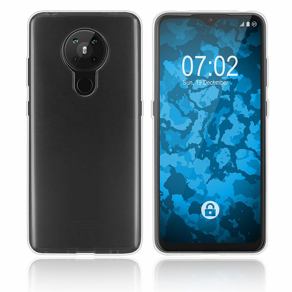 PhoneNatic Case kompatibel mit  Nokia 5.3 - Crystal Clear Silikon Hülle transparent