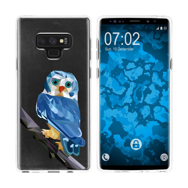 Galaxy Note 9 Silikon-Hülle Vektor Tiere Eule M1 Case