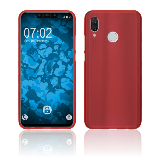 PhoneNatic Case kompatibel mit Huawei Nova 3 - rot Silikon Hülle matt Cover