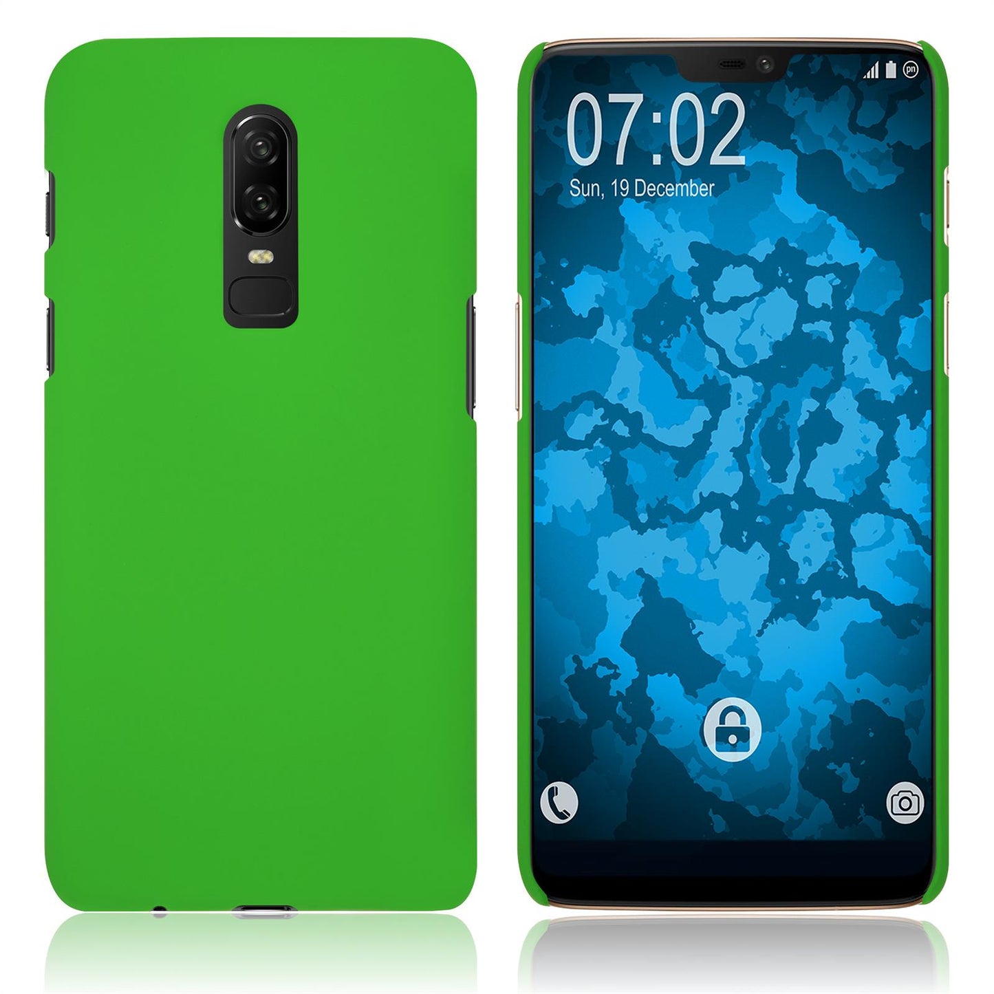 Hardcase für  OnePlus 6 gummiert grün