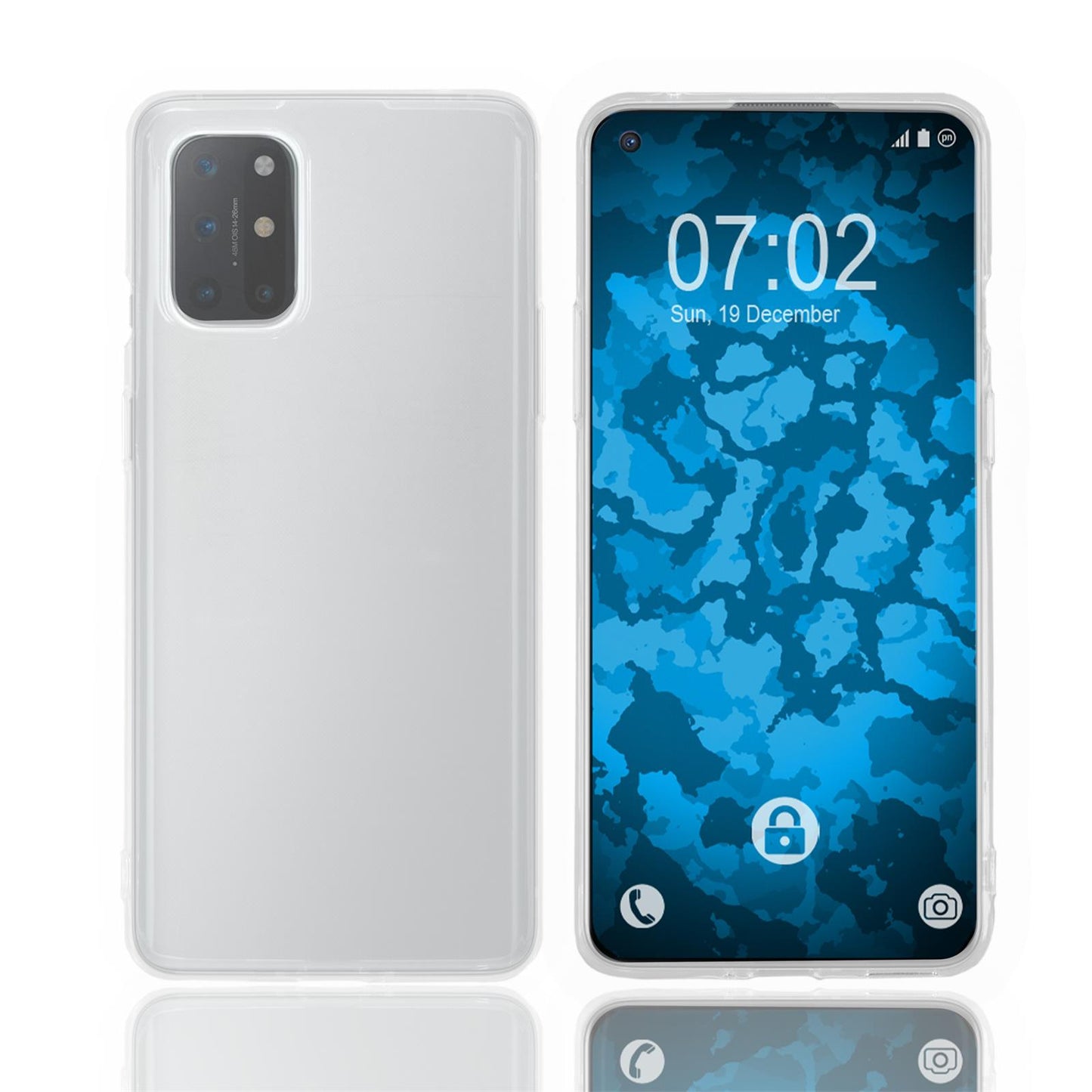 PhoneNatic Case kompatibel mit  OnePlus 8T - Crystal Clear Silikon Hülle transparent Cover