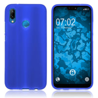 PhoneNatic Case kompatibel mit Huawei P20 Lite - blau Silikon Hülle matt Cover