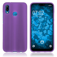 PhoneNatic Case kompatibel mit Huawei P20 Lite - lila Silikon Hülle matt Cover