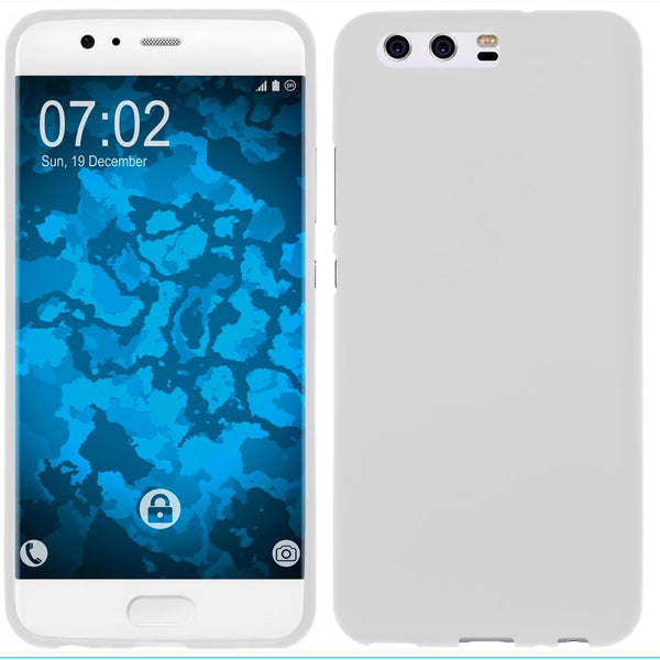 PhoneNatic Case kompatibel mit Huawei P10 Plus - weiﬂ Silikon Hülle matt Cover