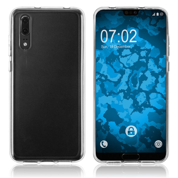 PhoneNatic Case kompatibel mit Huawei P20 - Crystal Clear Silikon Hülle transparent Cover
