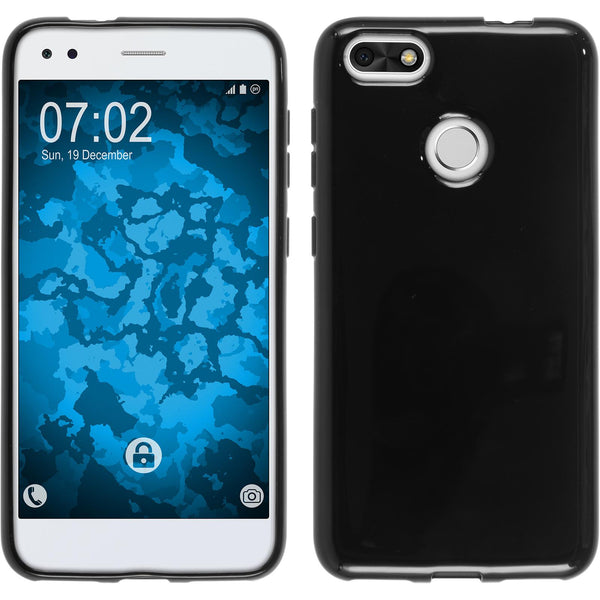 PhoneNatic Case kompatibel mit Huawei P9 Lite Mini - schwarz Silikon Hülle  Cover