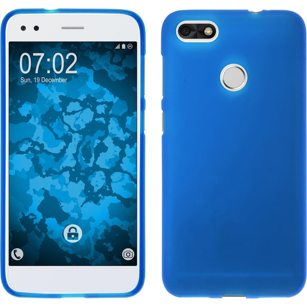 PhoneNatic Case kompatibel mit Huawei P9 Lite Mini - blau Silikon Hülle matt Cover