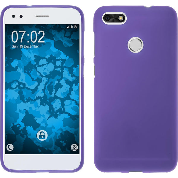 PhoneNatic Case kompatibel mit Huawei P9 Lite Mini - lila Silikon Hülle matt Cover