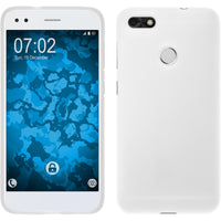 PhoneNatic Case kompatibel mit Huawei P9 Lite Mini - weiß Silikon Hülle matt Cover