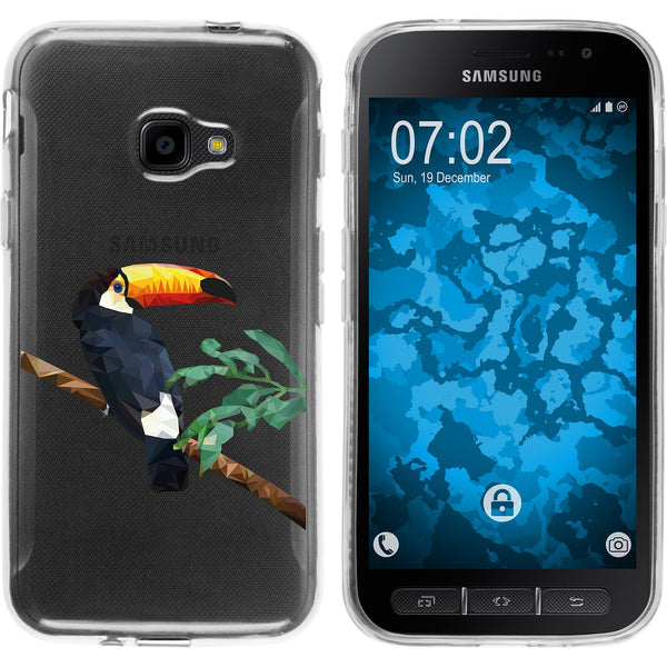 Galaxy Xcover 4 / 4s Silikon-Hülle Vektor Tiere M5 Case