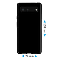 PhoneNatic Case kompatibel mit Google Pixel 6 - Schwarz Silikon Hülle crystal-case Cover