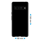 PhoneNatic Case kompatibel mit Google Pixel 6 Pro - Schwarz Silikon Hülle crystal-case Cover