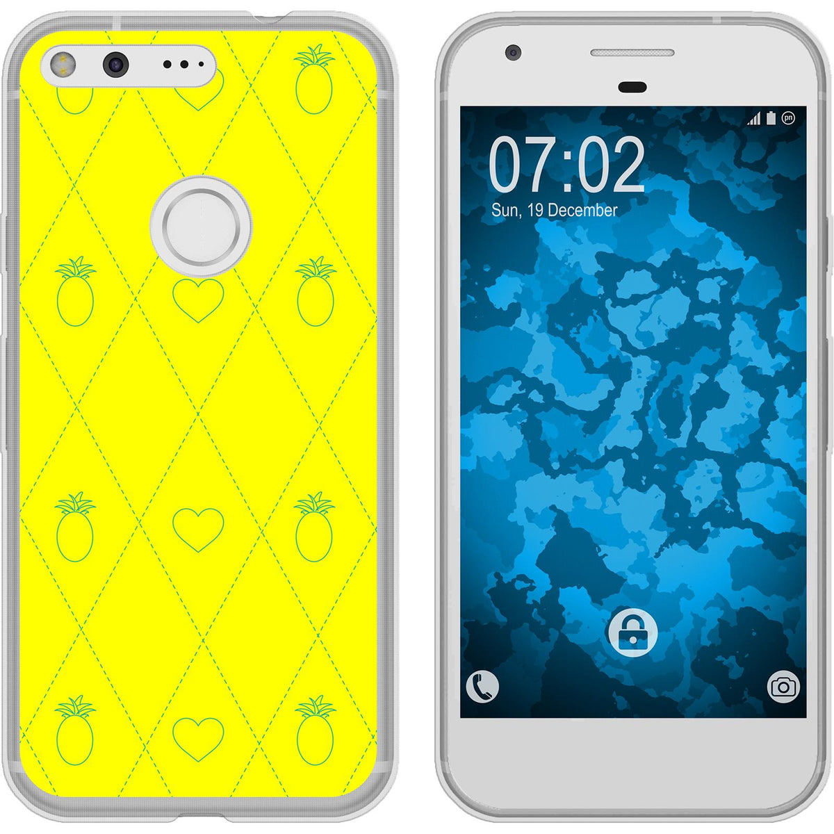 Pixel XL Silikon-Hülle Sommer Ananas M1 Case