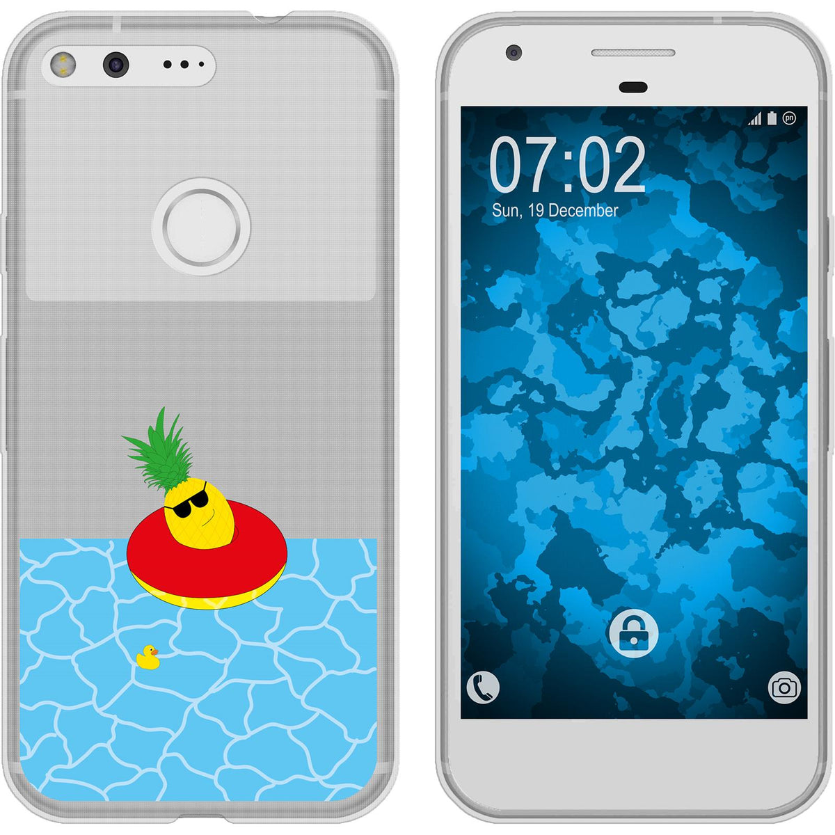 Pixel XL Silikon-Hülle Sommer Ananas M2 Case